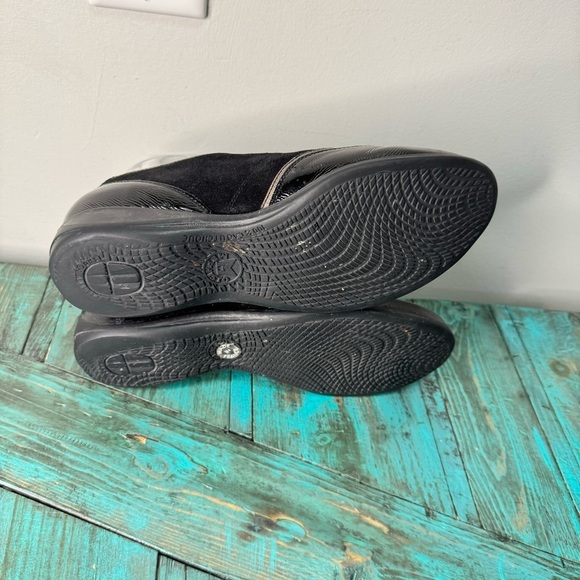 Mephisto Lison Black Suede Patent Leather Shoes Size 8.5 - Picture 3 of 12